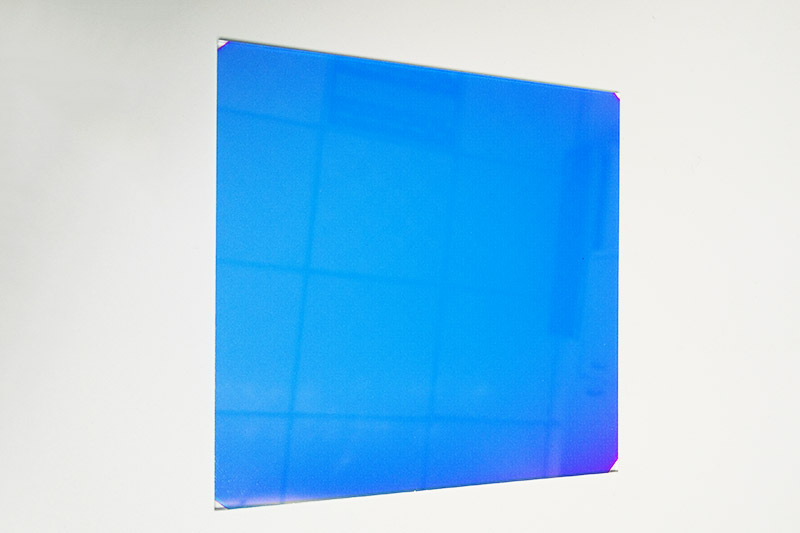 Blue coating color chip